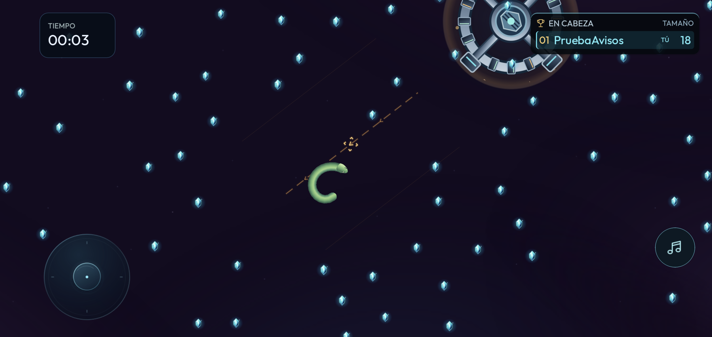 Partida real de CosmickSnake